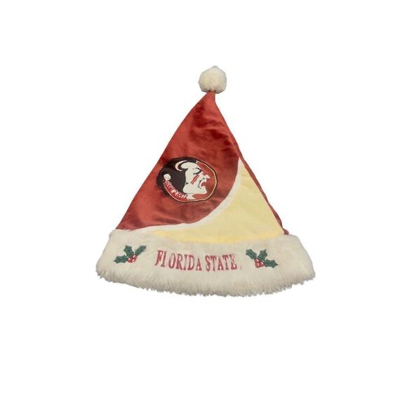 Florida State University FSU Seminoles Velvet Christmas Santa Hat - Picture 1 of 9
